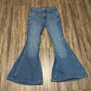Wrangler High Rise Flare Jeans Women's 30x34 Western 70's Bell Bottom Denim